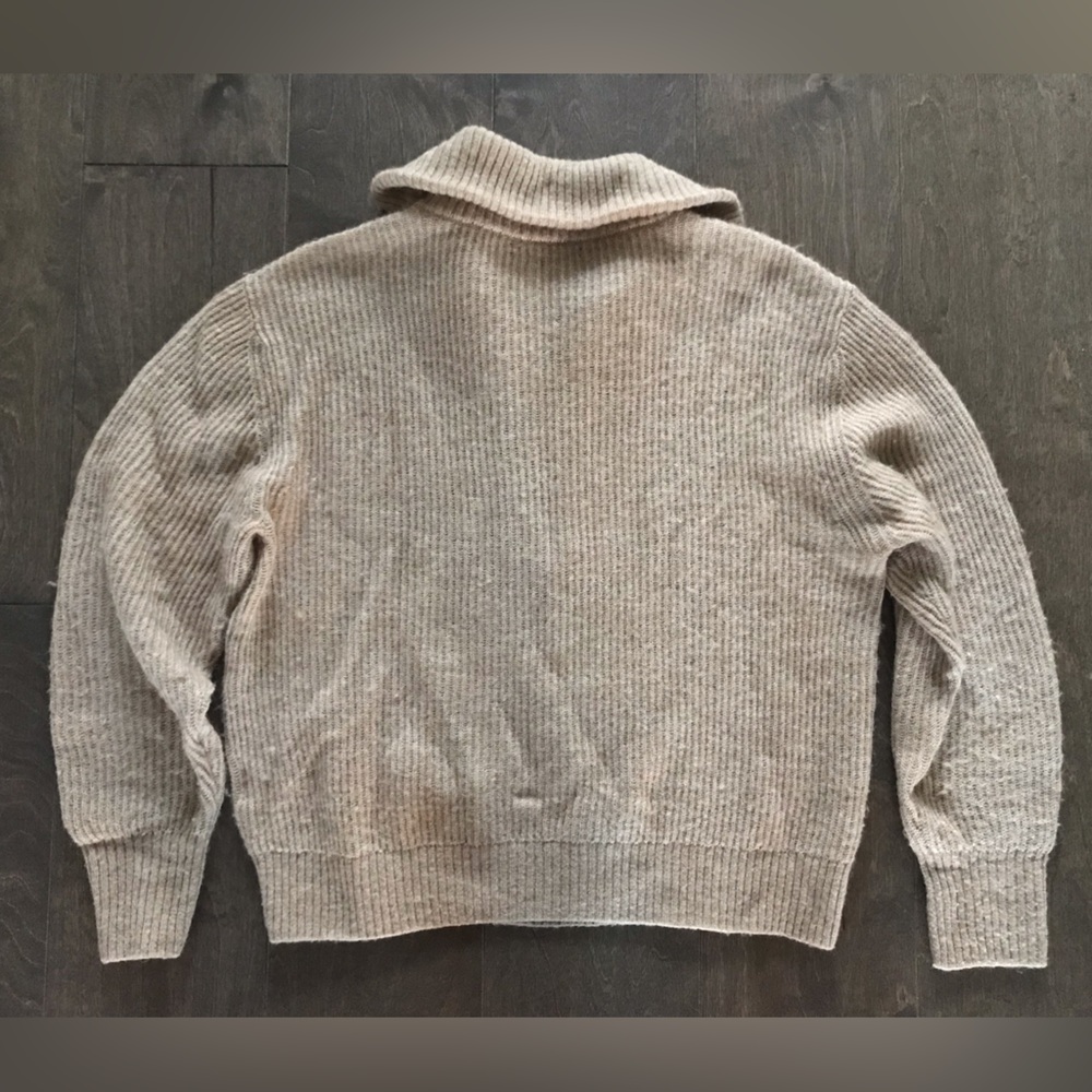 Quince Baby Alpaca-Wool Quarter Zip in Camel - XS - NWT - Picture 4 of 8